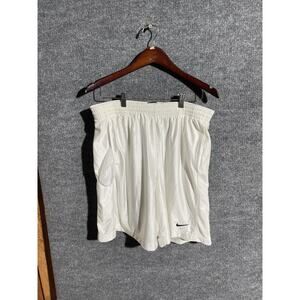 Nike Shorts Mens Large White Basketball Mesh Athletic Gym Sports 804640-101